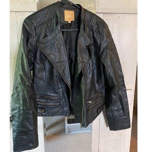 Takara Faux Leather Biker Jacket